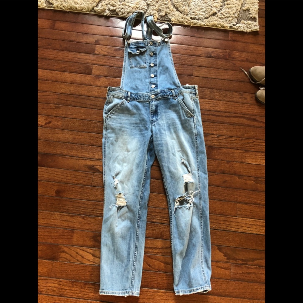 Hollister overalls size s blue denim